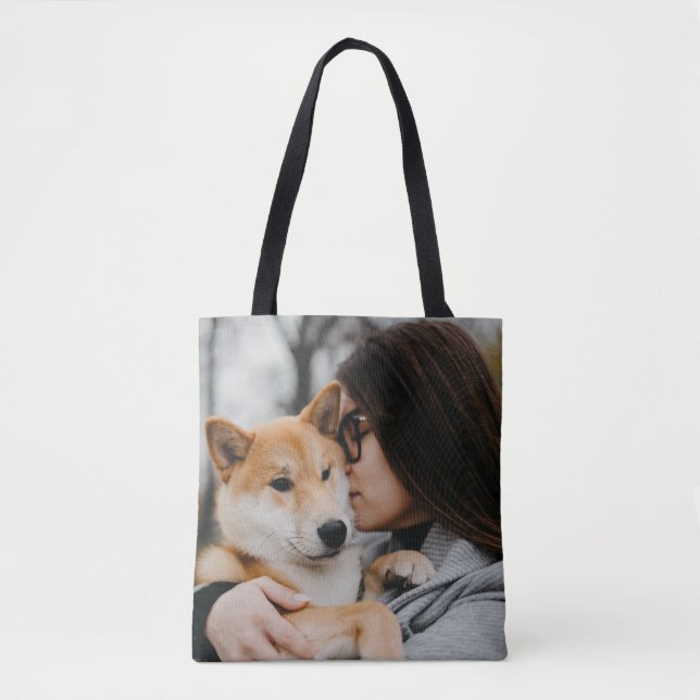 Sac fourre-tout double face avec photo personnalis (Devant)