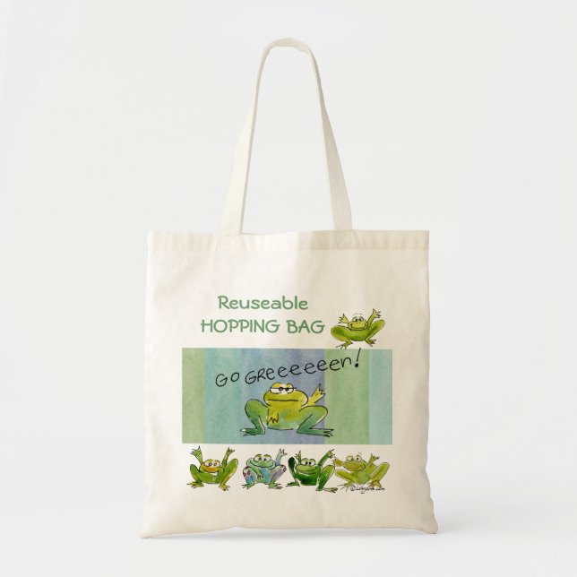 Sac fourre-tout drôle à devenez écolo de (Devant)