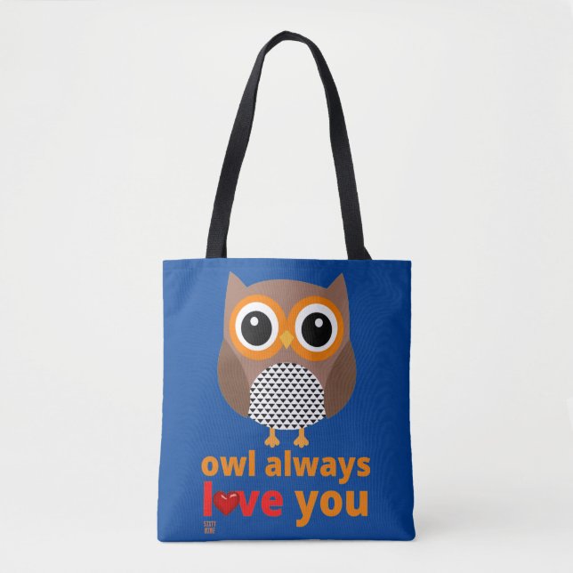 sac fourre-tout drôle "OWL TOUJOURS LOVE YOU" (Devant)