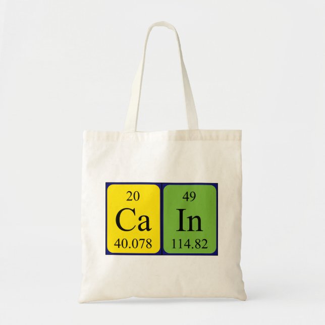 Sac fourre-tout du nom de table périodique Cain (Devant)