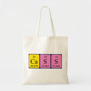 Sac fourre-tout du nom de table périodique Cass