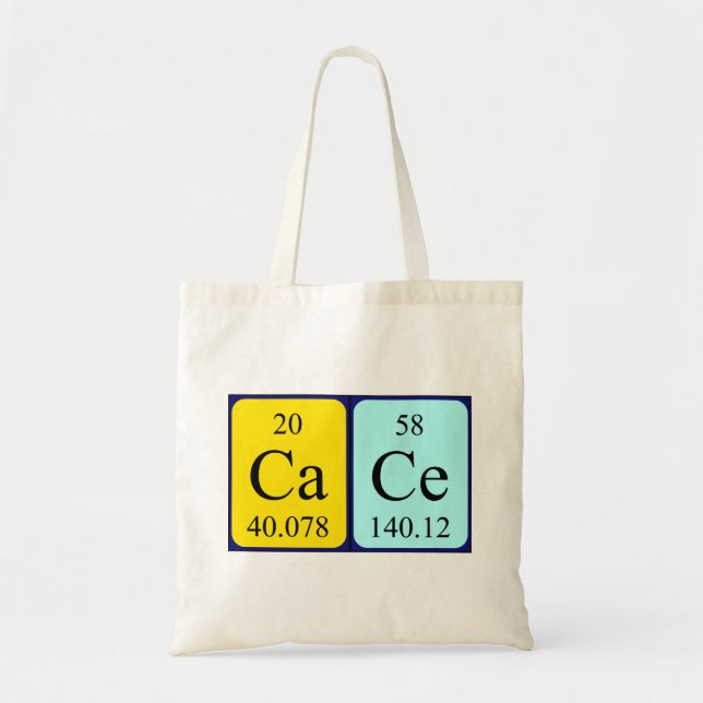 Sac fourre-tout du nom de table périodique de la c (Devant)