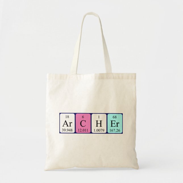 Sac fourre-tout du nom de table périodique de l'ar (Devant)
