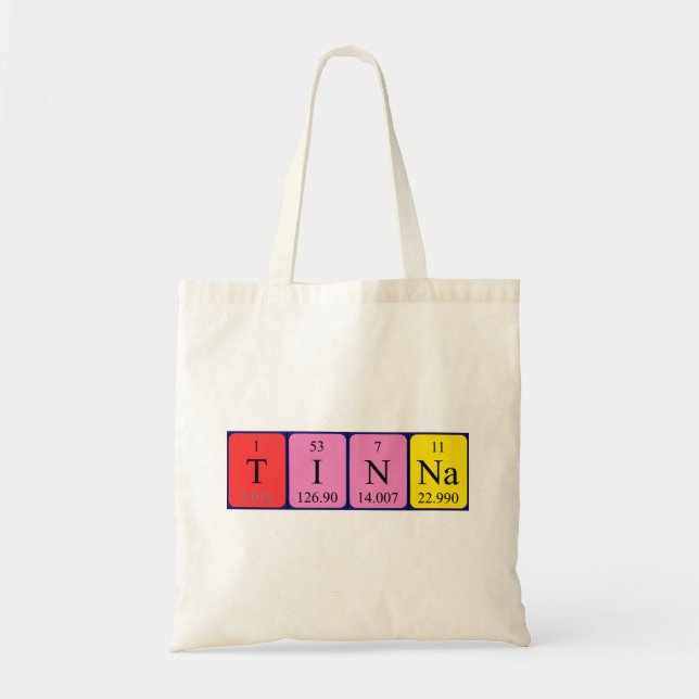 Sac fourre-tout du nom de table périodique de Tinn (Devant)