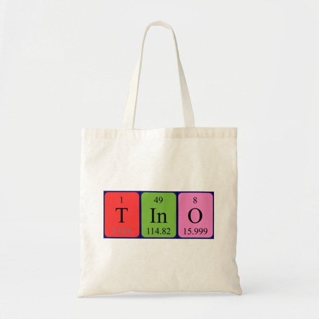 Sac fourre-tout du nom de table périodique Tino (Devant)