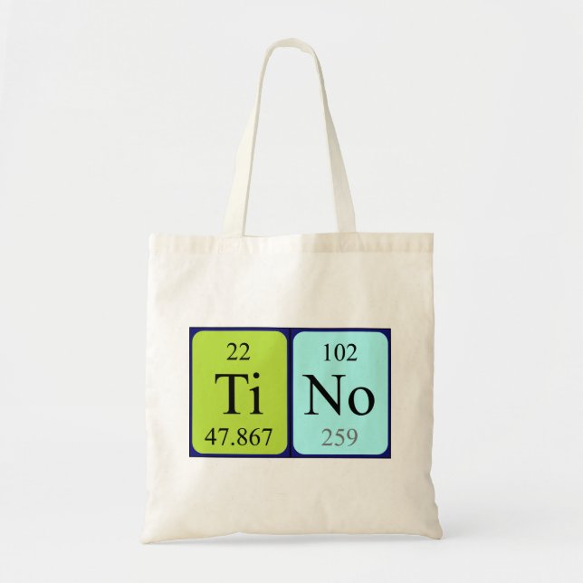 Sac fourre-tout du nom de table périodique Tino (Devant)