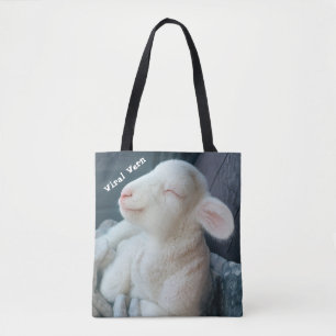 Sac fourre-tout durable en toile agneau blanc Vira