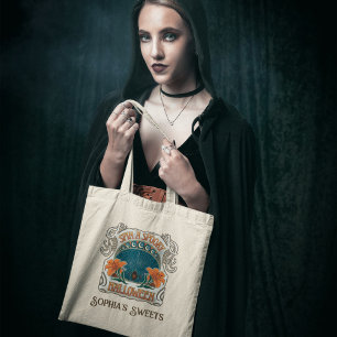 Sac fourre-tout éffrayant de sucreries d'Halloween