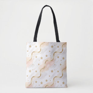 Sac fourre-tout élégant à motifs d'étoiles dorées