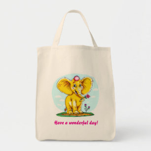 Sac fourre-tout éléphant mignon – “Passez une merv