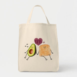 Sac fourre-tout en coton bio toast Avocado