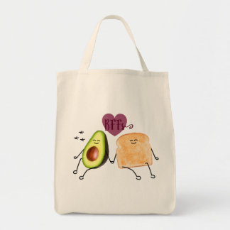 Sac fourre-tout en coton bio toast Avocado