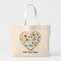 Sac fourre-tout en fer à cheval à coeur