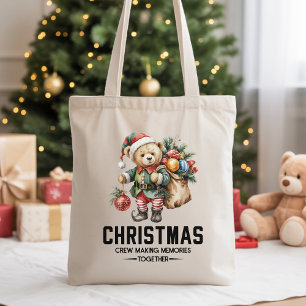 Sac fourre-tout en peluche Christmas Crew Cadeau p