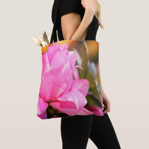 Sac fourre-tout en polyester brossé à azalée rose 