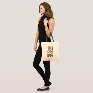 Sac fourre-tout en toile de typographie Joyeux Noë
