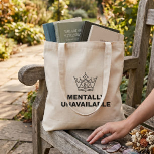 Sac fourre-tout en toile "Émotive-ment indisponibl