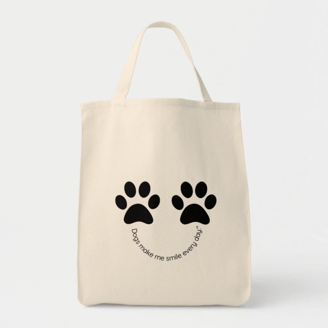 Sac fourre-tout en toile Empreinte de patte - Joli (Devant)