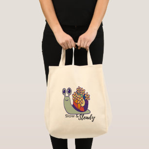 Sac fourre-tout en toile Fun Snail - Réutilisable