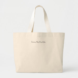 sac fourre-tout en toile "Living My Best Life"