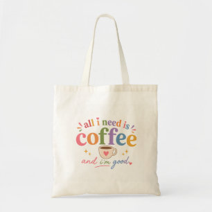 Sac fourre-tout en toile pour amateur de café mign