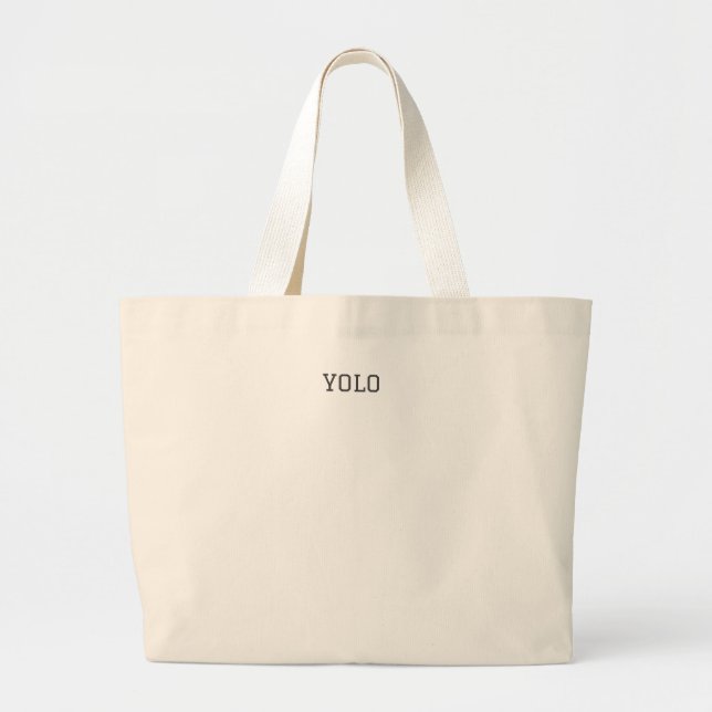 sac fourre-tout en toile "YOLO" - Vite tous les jo (Devant)