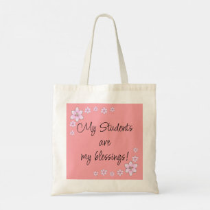 Sac fourre-tout enseignant de fleurs roses
