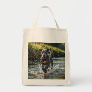 Sac fourre-tout épicerie élégant Weimaraner