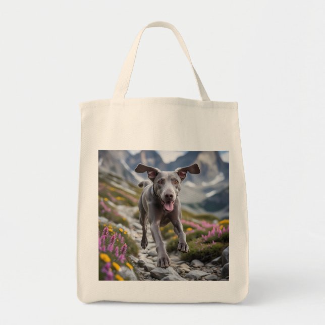 Sac fourre-tout épicerie élégant Weimaraner (Devant)