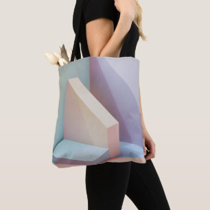 Sac fourre-tout esthétique pastel blocs géométriqu