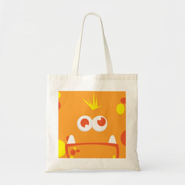 Sac fourre-tout face de Monster Orange Kawaii (Devant)