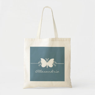 Sac fourre-tout Faded Blue Butterfly Swirls