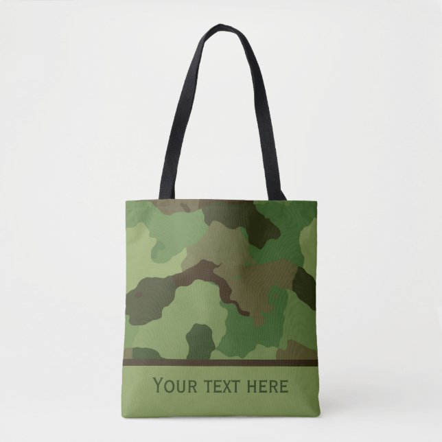 Sac fourre-tout fait sur commande à camouflage (Devant)