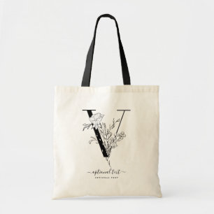 Sac fourre-tout fait sur commande floral à