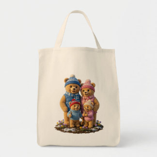 Sac fourre-tout Famille d'oursons cosy givrés | Ca