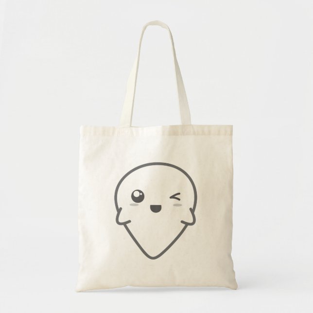 Sac fourre-tout fantôme de Kawaii Winking (Devant)