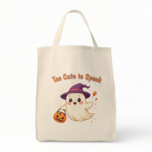 Sac fourre-tout fantôme d'Halloween mignon "Trop m