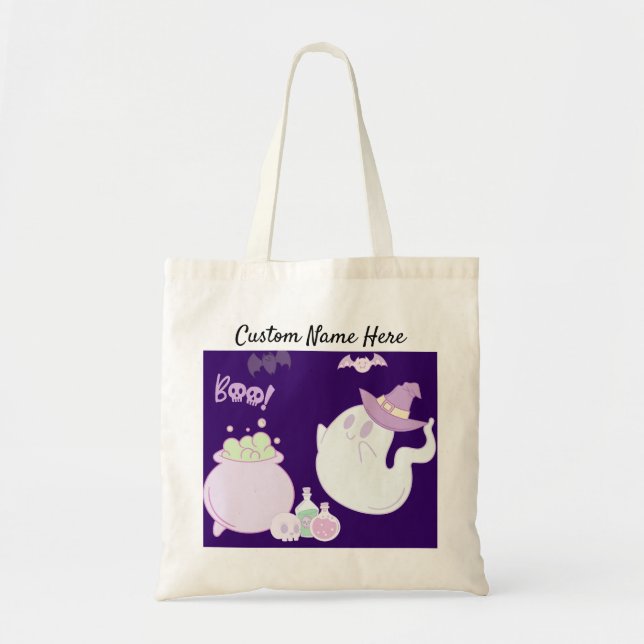 Sac fourre-tout Fantôme Halloween - Personnaliser (Devant)