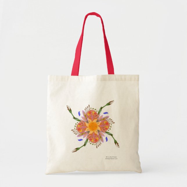 Sac fourre-tout "féminin" à fleur (Devant)