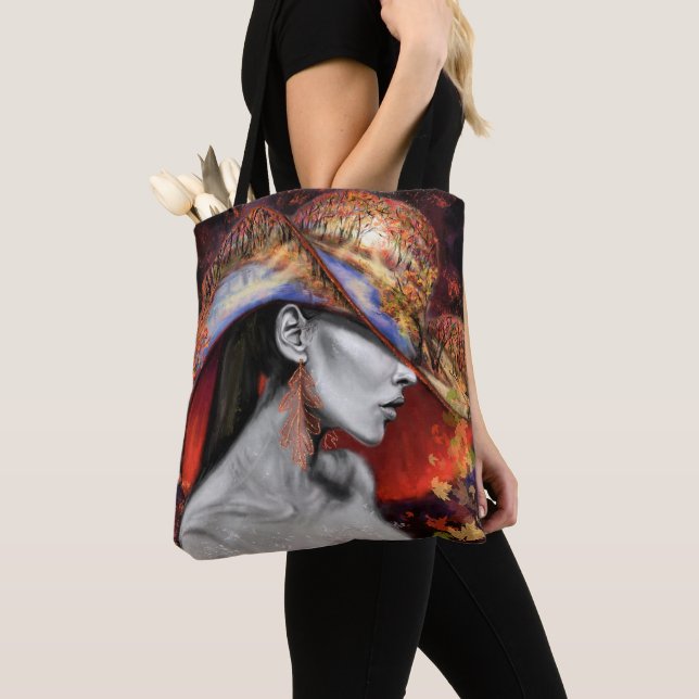 Sac fourre-tout féminin d'automne (De près)