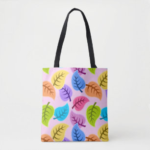 sac fourre-tout feuille arc-en-ciel