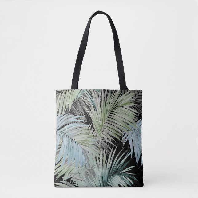 Sac fourre-tout Feuille Blue Green Palm (Devant)