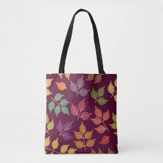 Sac fourre-tout feuille d'automne coloré