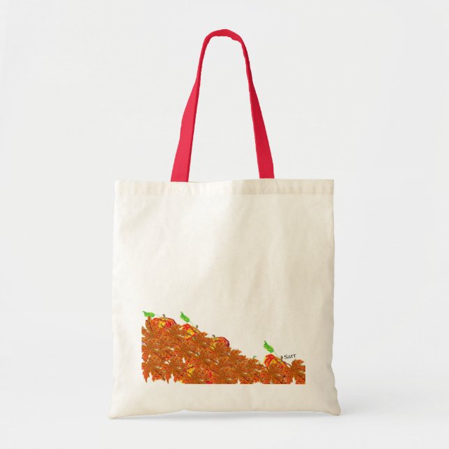 Sac fourre-tout : Feuilles et pommes d'automne (Devant)
