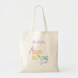 Sac fourre-tout Figure de patinage en arc-en-ciel