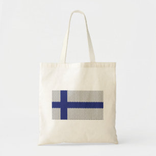 Sac fourre-tout finlandais à drapeau tricoté par