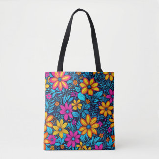 Sac fourre-tout Fleur sauvage psychédélique