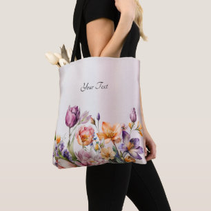 Sac fourre-tout Fleurs de printemps colorées