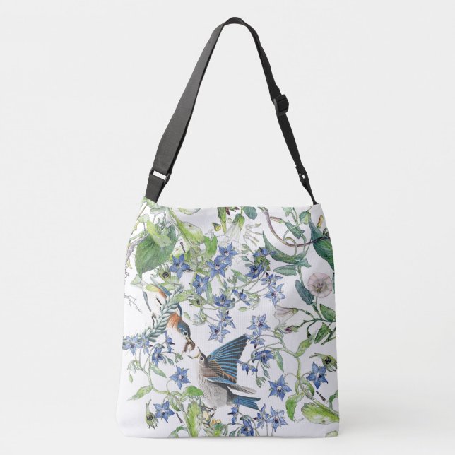 Sac fourre-tout floral à bourrache de gloire de (Dos)