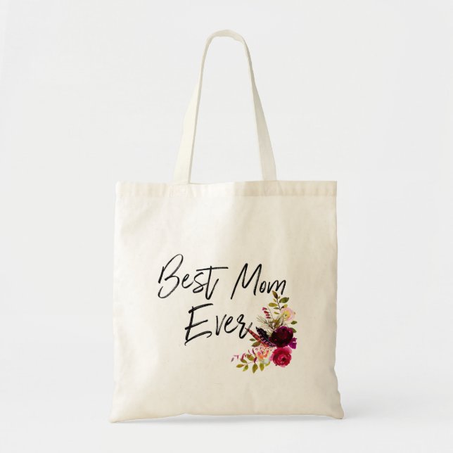 Sac fourre-tout floral à maman d'aquarelle (Devant)
